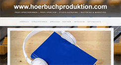 Desktop Screenshot of hoerbuchproduktion.com